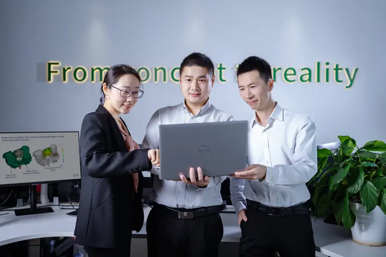 Rosti China team looking at plastic injection moulding designs