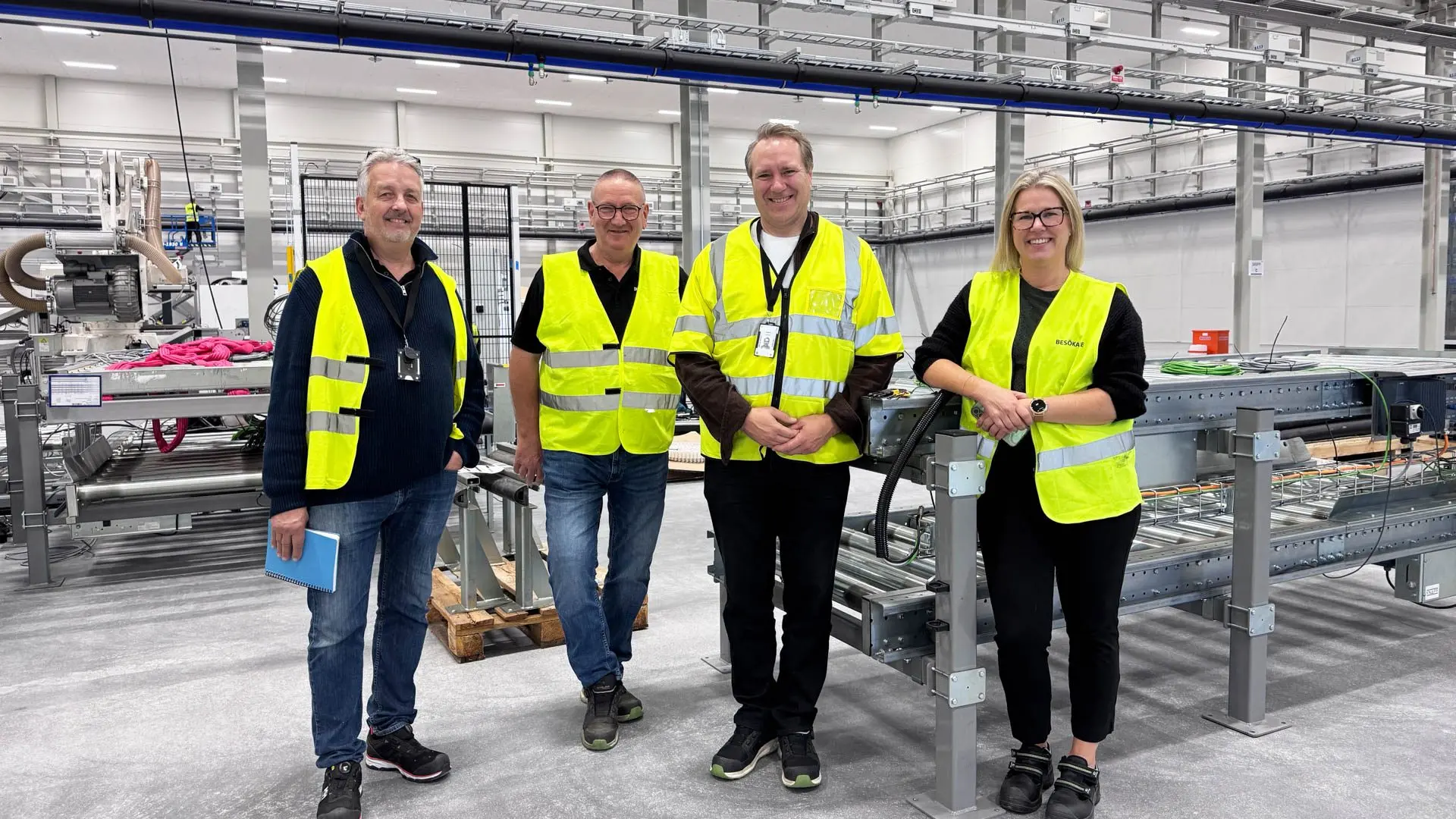 Peter Ytterman - Relocation Projectleader , Björn Felixsson - Project Engineer, Magnus Hettne - Managing Director at Rosti Sweden and Malin Jakobsson - Director Marketing & Global Sales Tools.