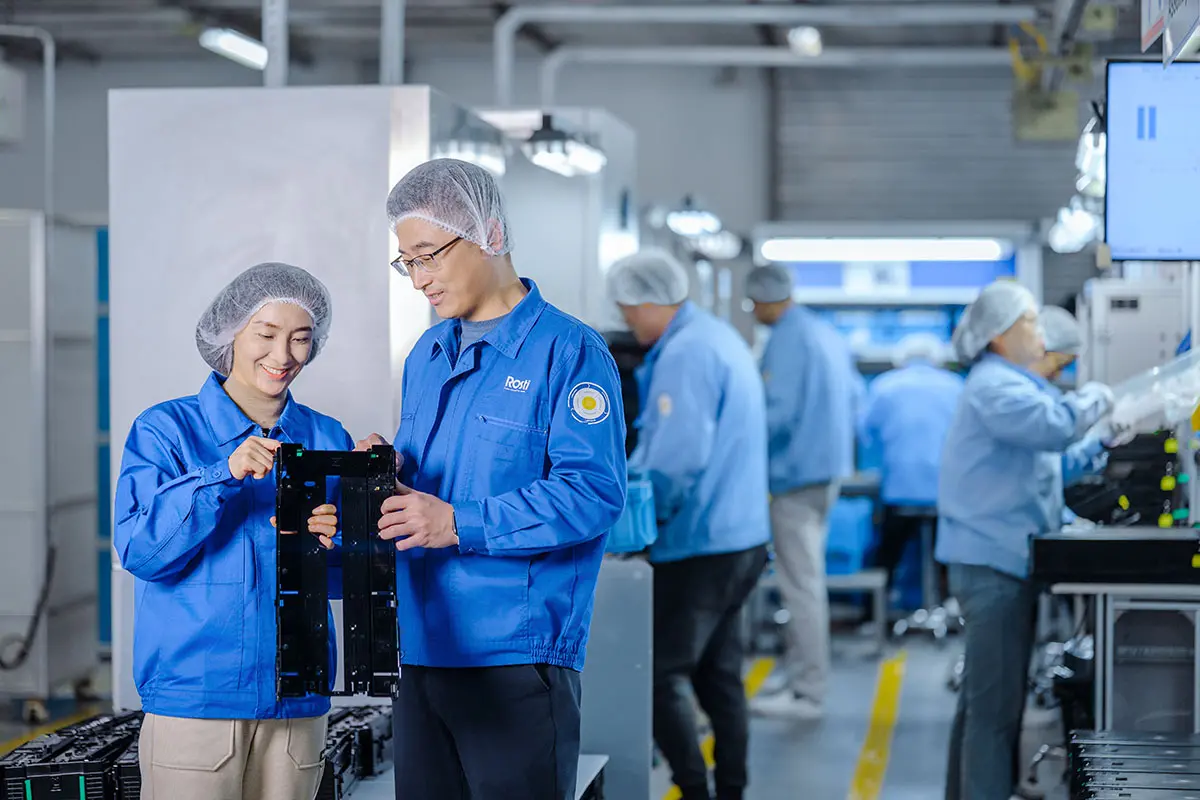 Rosti employees checking quality on mNUFctured advanced product