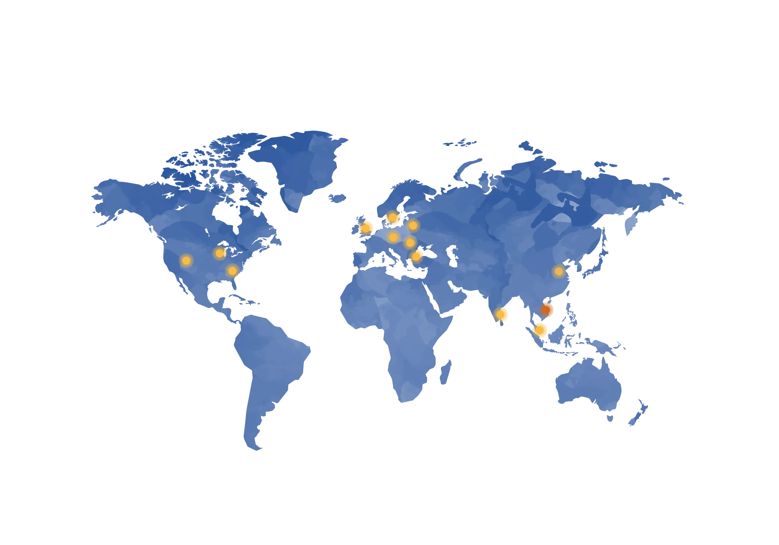 Rostis Global Footprint in a map