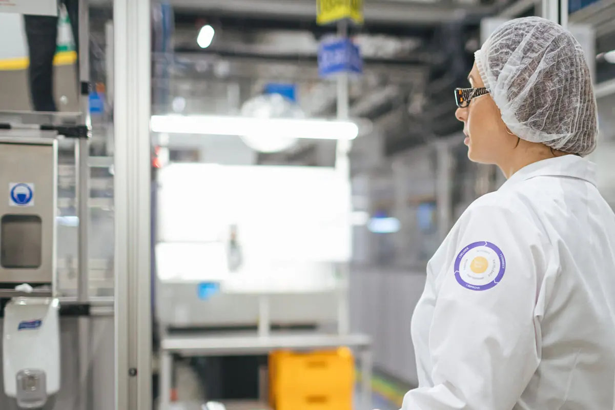 Female staff working with quality checking