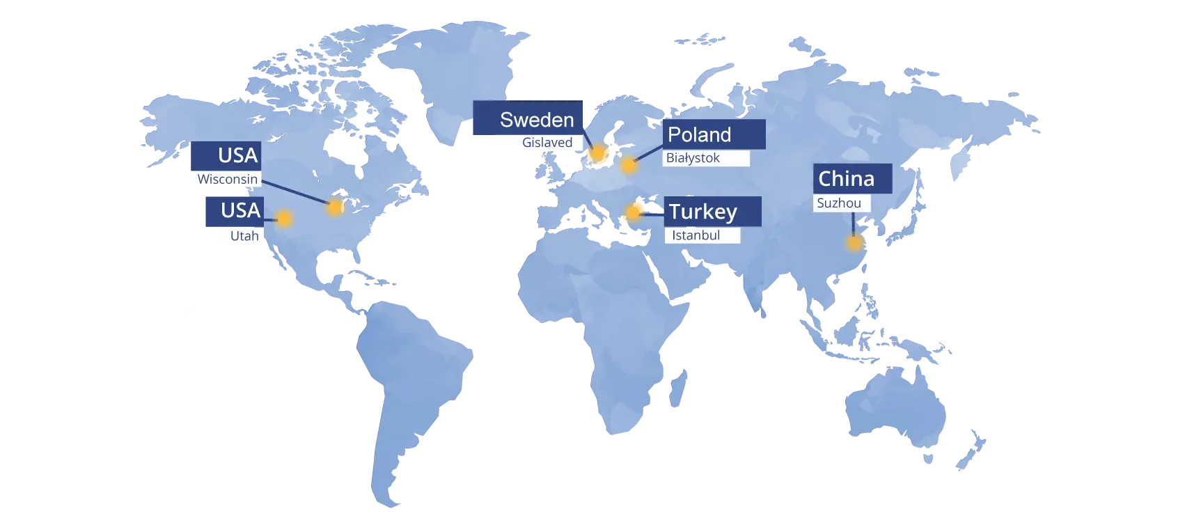 A map of the Cleanrooms within Rosti Group