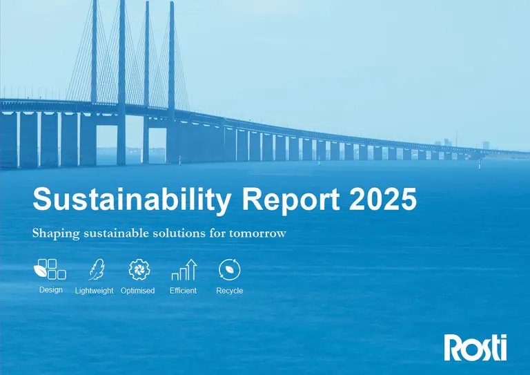 Frontpage of Rostis Sustainability report 2026