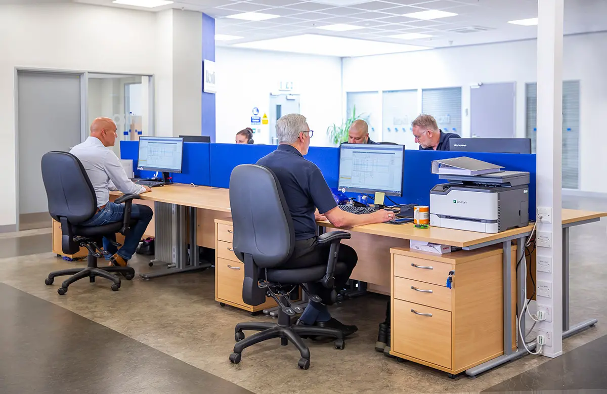 people working in a office