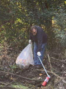 Rosti staff clearing rubbish
