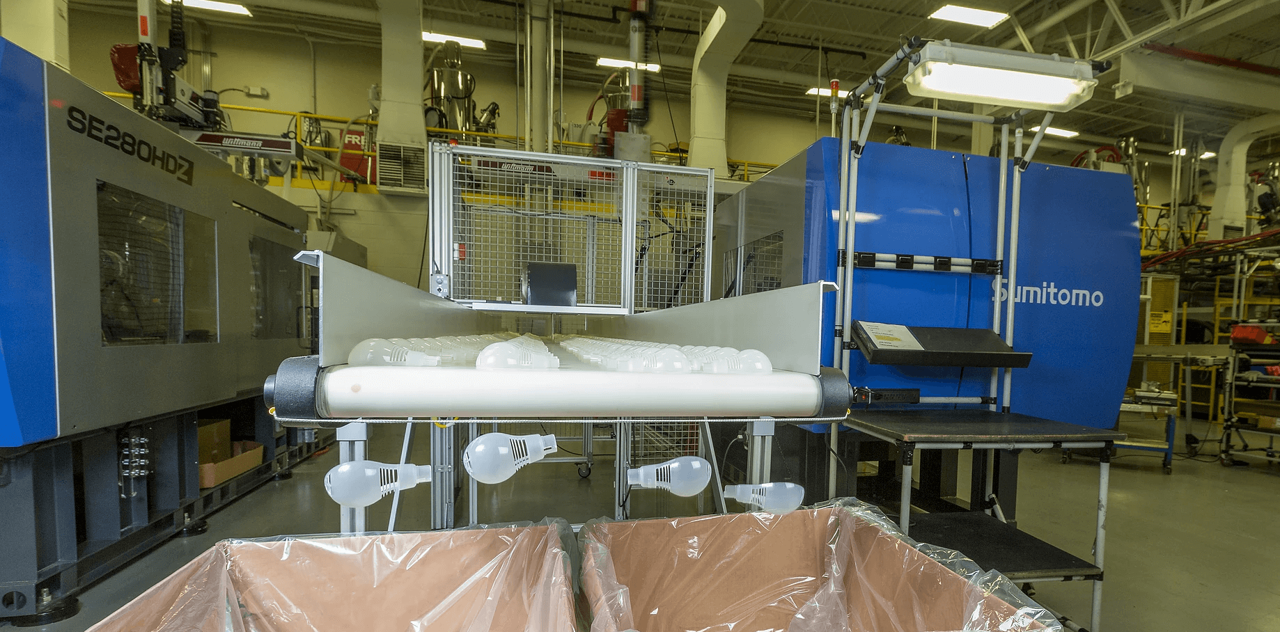 Plastic parts produced in interior facility of Syracuse Plastics of North Carolina Inc.