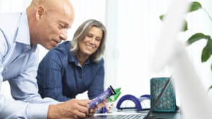 two engineers in a development meeting