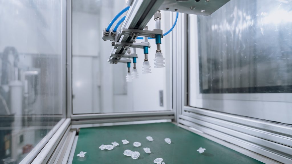 A liquid silicone moulding machine