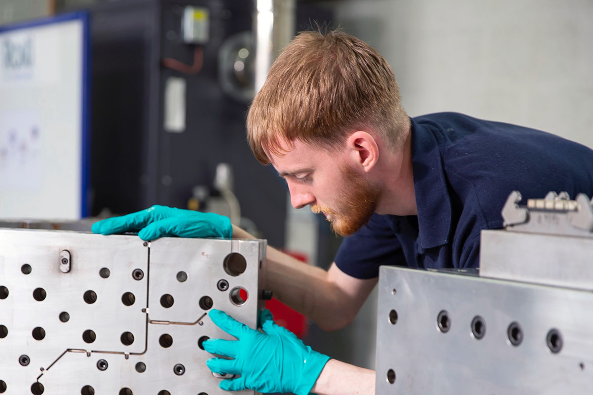 Mae staff checking tool at Rosti UK