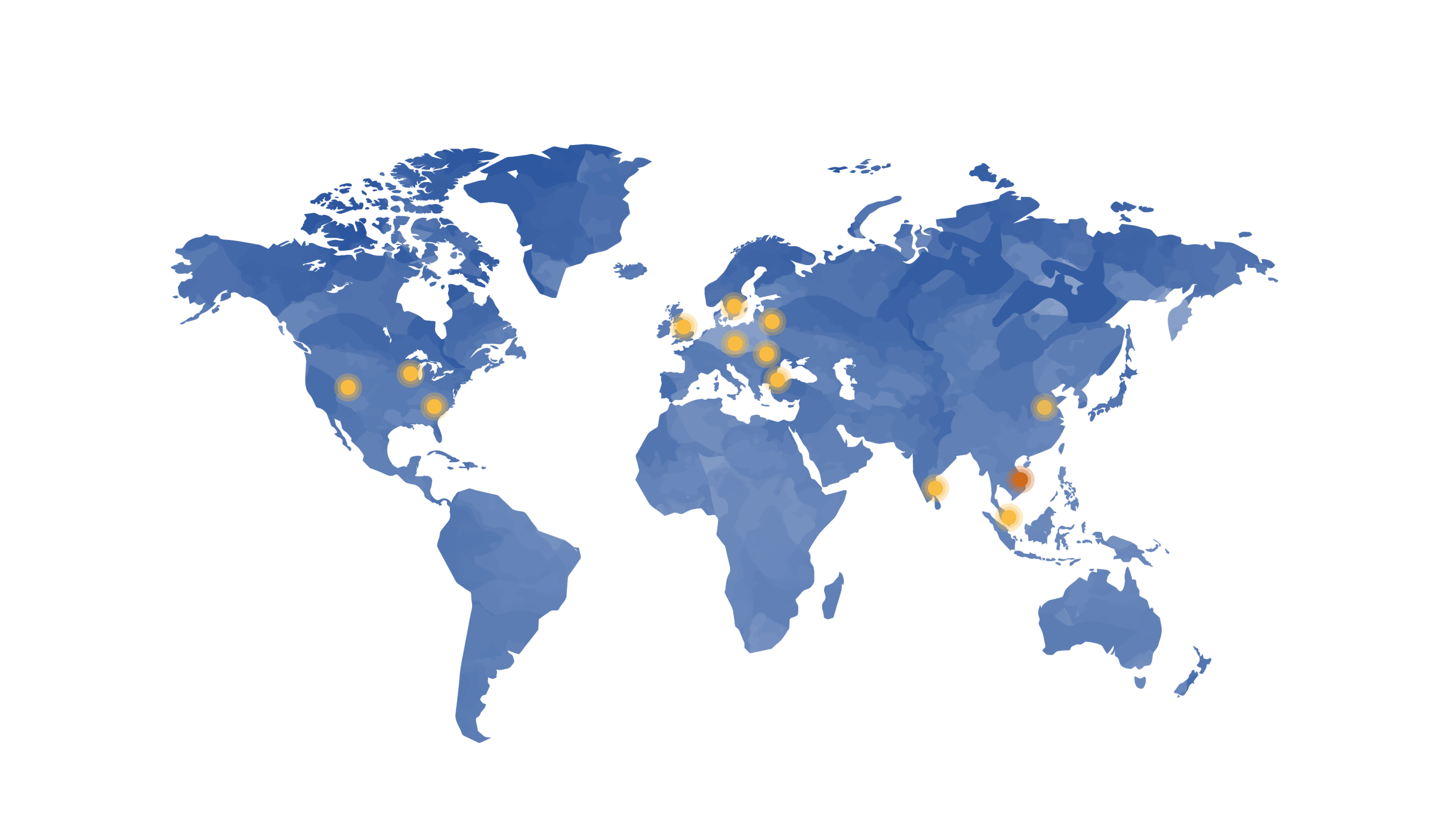 Rostis Global Footprint in a map
